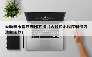 攀枝花大颗粒小程序制作方法（大颗粒小程序制作方法有哪些）